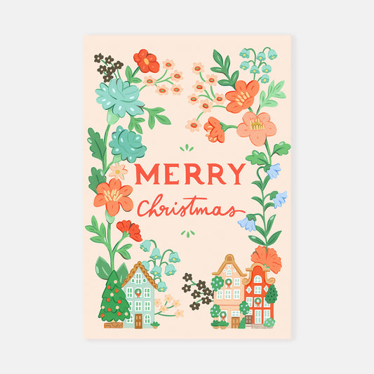 Christmas Florals || Postcard