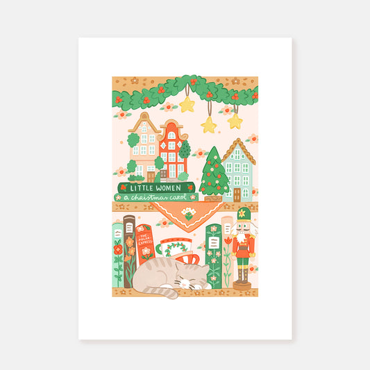 Christmas Books || Art Print